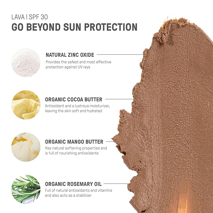 Raw Element Ultra-Moisturizing Tinted Face Cream, Non Toxic Mineral Face Sunscreen, Daily Tinted Moisturizer, Non-Nano Zinc Oxide, Reef Friendly, All Ages, SPF 30, 1.8 oz, Lava, Pack of 2-Velvo Beauty