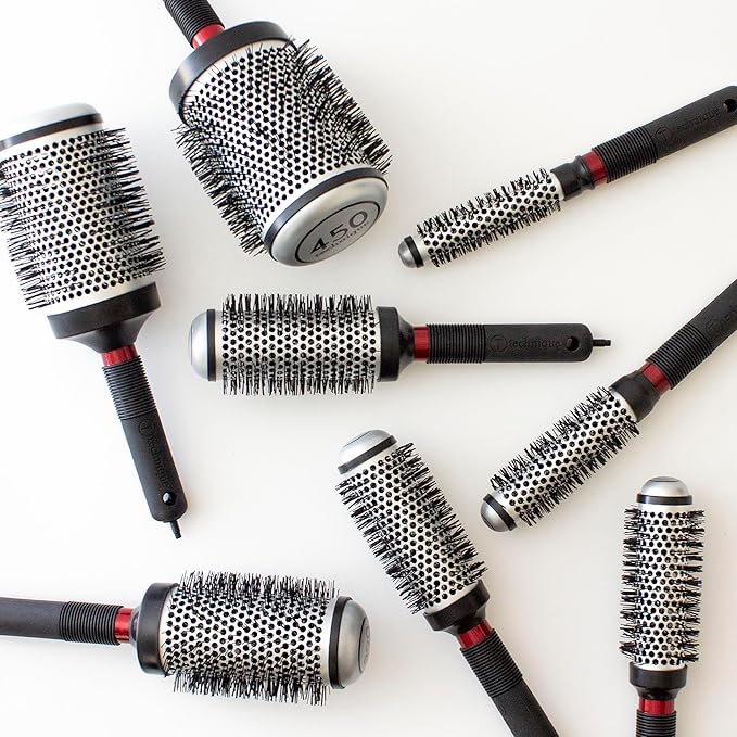 Cricket Technique Thermal Hair Brush #450 3.25” Curling, and Styling – Heat-Retaining Barrel with Anti-Static Tourmaline Bristles, Round Thermal Brush, Ideal for All Hair Types-Velvo Beauty