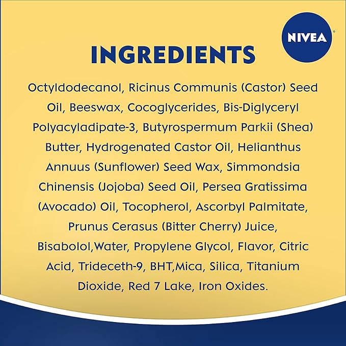 NIVEA Cherry Lip Care - Tinted Lip Balm for Beautiful, Soft Lips - Pack of 4-Velvo Beauty