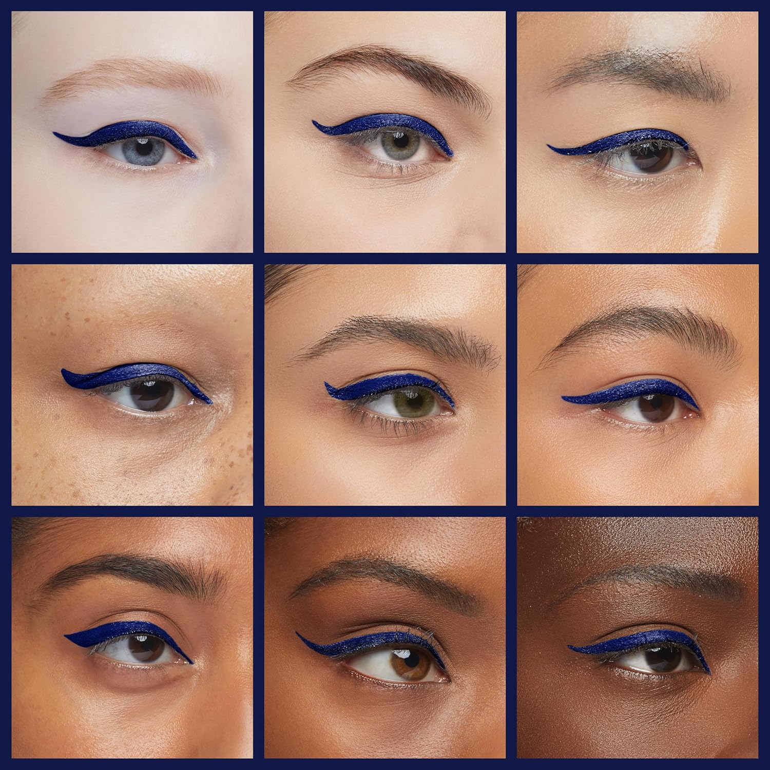 Skone Cosmetics Insanely Intense Tattooed Eyeliner Pen - Waterproof Liquid Eyeliner, Long Lasting, Sweat Proof, Smudge Proof Felt Tip Liquid Eyeliner - Pigmented Eye Liner Makeup - Navy (0.07oz)-Velvo Beauty