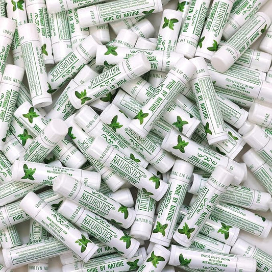 150-Pack Lip Balm in Bulk by Naturistick. Peppermint Scent. 100% Natural Ingredients. Best Beeswax Chapstick for Dry, Chapped Lips. Made in USA-Velvo Beauty