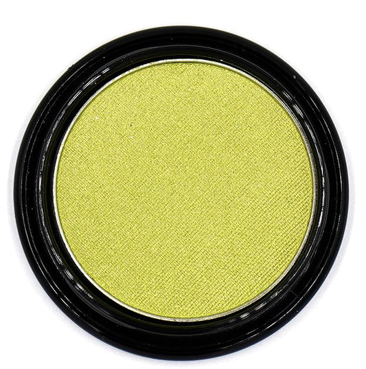 Chartreuse Bright Neon Yellow Green Shimmer Pressed Powder Single Vegan Eyeshadow; Talc, Paraben & Cruelty Free-Velvo Beauty