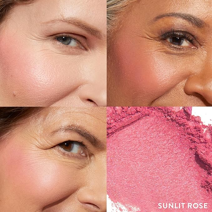 LAURA GELLER NEW YORK Baked Blush-n-Brighten Marbleized Blush for Cheeks - Sunlit Rose - Satin Finish - Buildable Color-Velvo Beauty