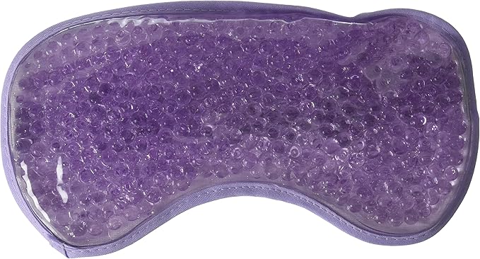 Cooling Eye Mask Reusable Gel Eye Mask for Puffy Eyes,Ice Eye Mask Cold Eye Mask Frozen with Plush Backing for Headache,Migrain,Stress Relief-Color Pastel Purple-Velvo Beauty