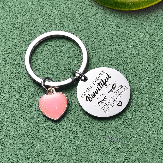 Lashes Keychain Lashes Girl Gift Eyelashes Artist Keychain Beautician Gift Makeup Lover Gift-Velvo Beauty