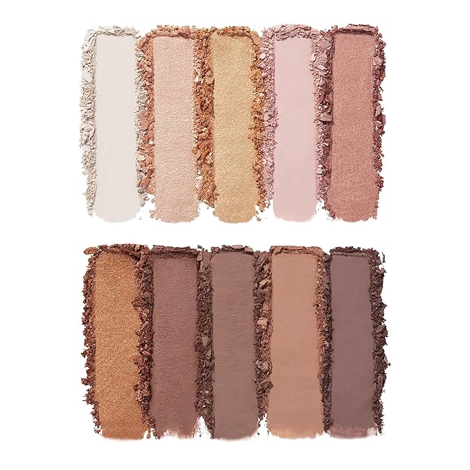 e.l.f. Perfect 10 Eyeshadow Palette, Ten Ultra-pigmented Neutral Shades, Blendable Formula, Vegan & Cruelty-free, Need It Nude (Packaging May Vary)-Velvo Beauty