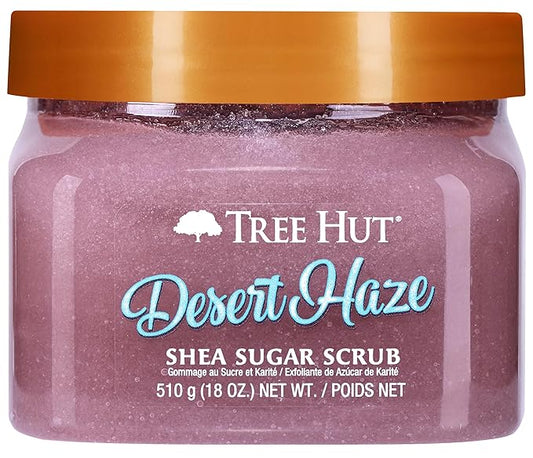 Tree Hut Desert Haze Shea Sugar Scrub | Exfoliating Body Scrub Removes Dead, Dry Skin for a Soft & Hydrated Feel | Nourishing Essential Body Care | 18 fl oz.-Velvo Beauty