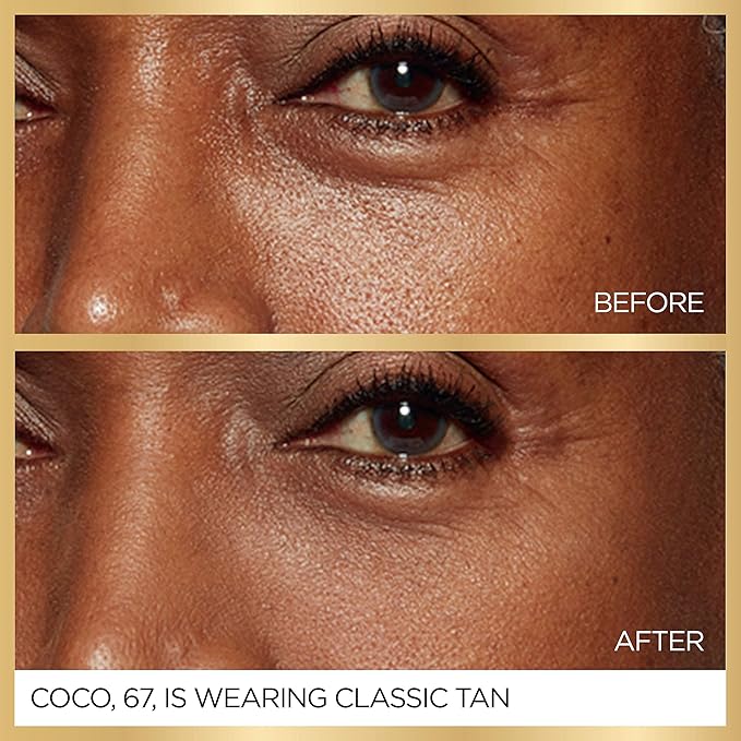 L'Oreal Paris Age Perfect Creamy Powder Foundation Compact, 370 Mahogany, 0.31 Ounce-Velvo Beauty