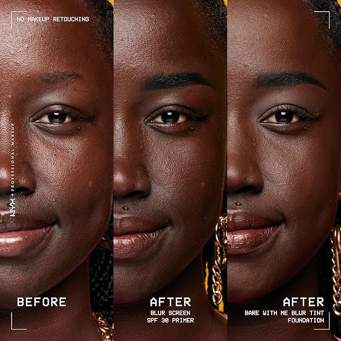 NYX PROFESSIONAL MAKEUP Blurscreen SPF 30 Primer, 3-in-1 Blurring Makeup Primer with Sunscreen, Vegan Formula with No White Cast or Greasy Feeling-Velvo Beauty