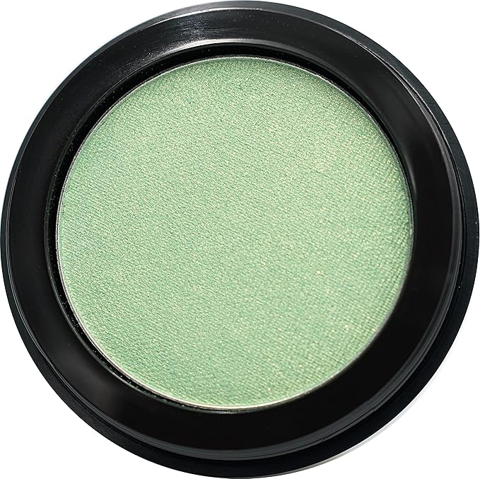 Clover Shimmering Emerald Green Yellow Gold Flecked Forest Pressed Powder Single Vegan Eyeshadow; Talc, Paraben & Cruelty Free-Velvo Beauty