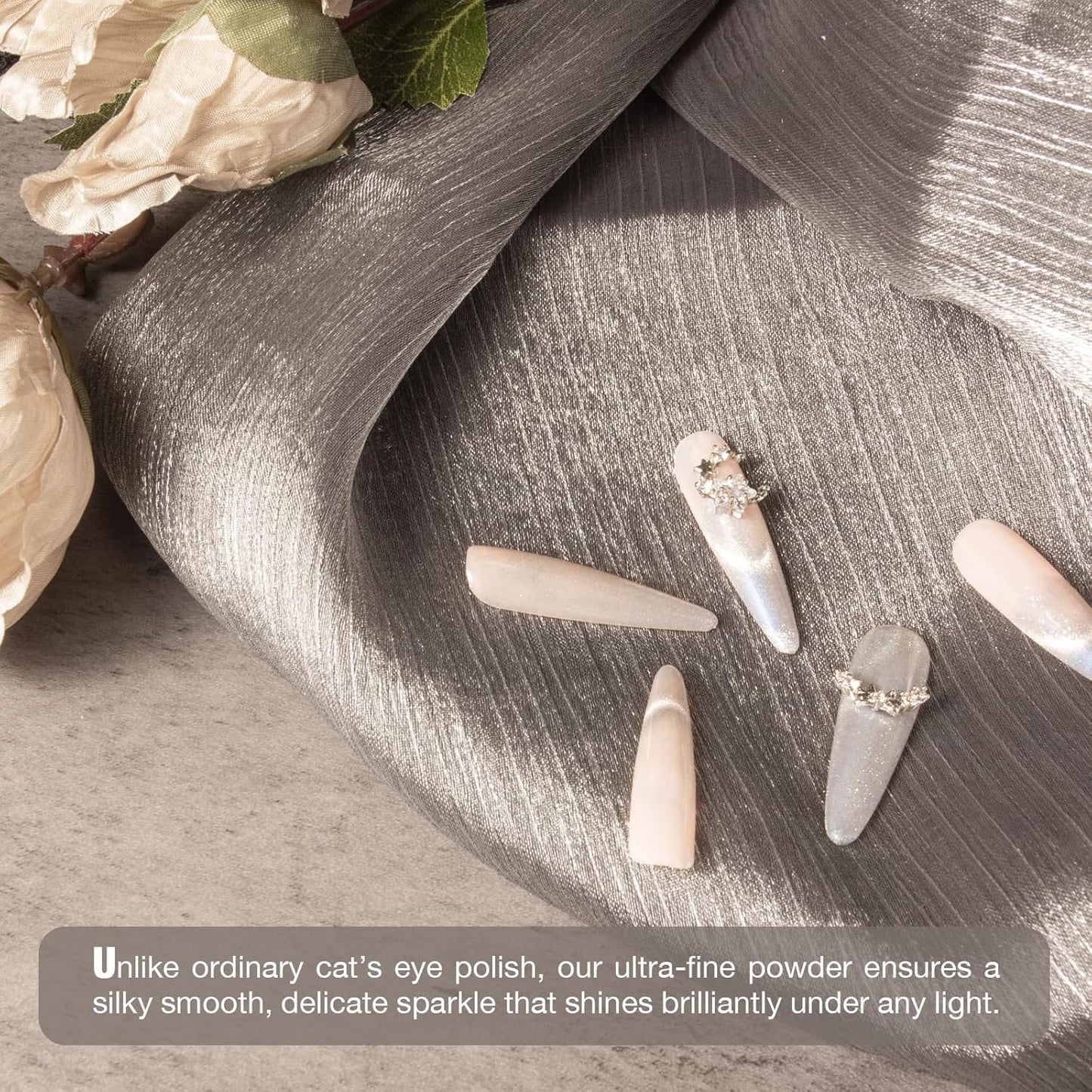 Cat Eye Gel Nail Polish with Magnet Stick, 15ml Magnetic Gel, Create Stunning Cat Eye Effects for DIY Manicures, Long-Lasting, Salon-Quality Finish, Lunar Bond-Velvo Beauty