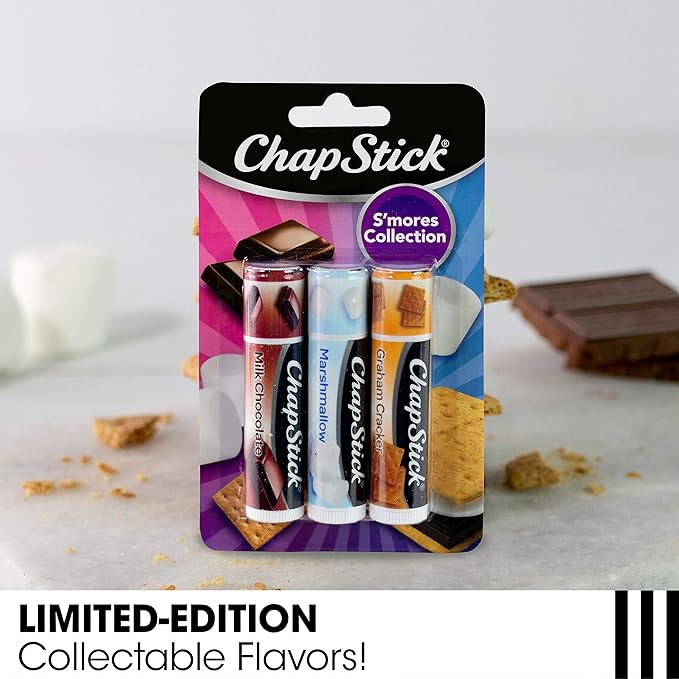 ChapStick Lip Balm, Ice Cream Collection 3-Pack, Ice Cream Classics 3-Pack + S’mores Collection – Fun & Flavorful Lip Care, Birthday Gift, Party Favors, Stocking Stuffers, 0.15 Oz Ea-Velvo Beauty