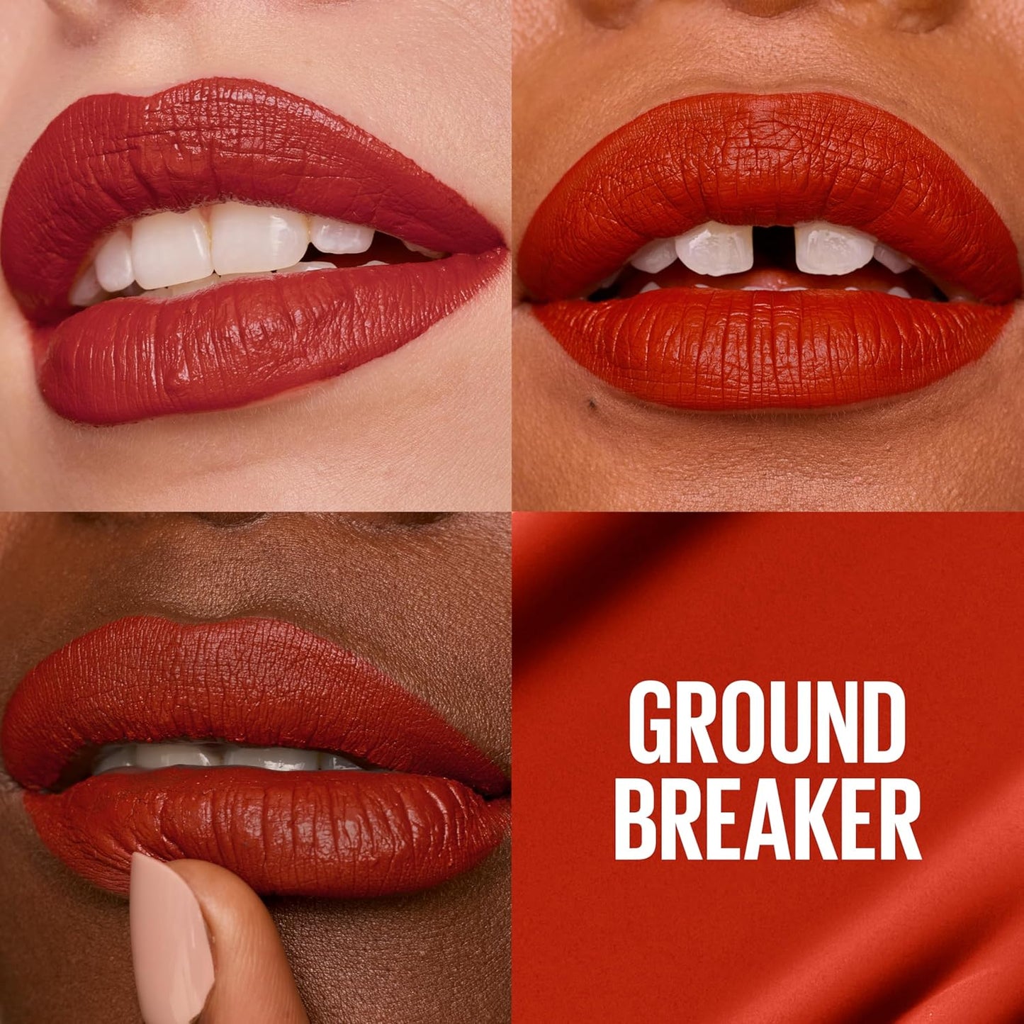 Maybelline Super Stay Matte Ink Liquid Lipstick Makeup, Long Lasting High Impact Color, Up to 16H Wear, Ground-Breaker, Maple Leaf Red, 1 Count, Packaging May Vary-Velvo Beauty