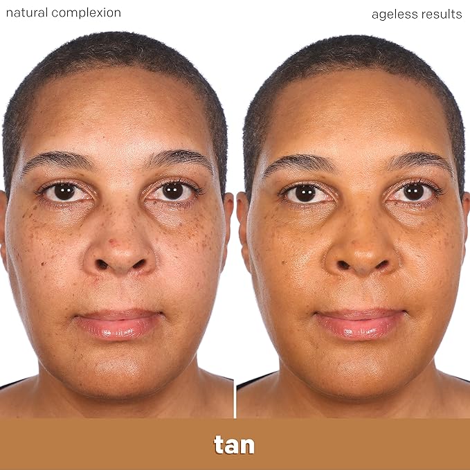 Almay Anti-Aging Foundation, Smart Shade Face Makeup with Hyaluronic Acid, Niacinamide, Vitamin C & E, Hypoallergenic-Fragrance Free, 600 Tan, 1 Fl Oz (Pack of 1)-Velvo Beauty