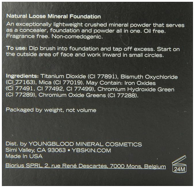 Natural Loose Mineral Foundation - Mahogany by Youngblood for Women - 0.35 oz Foundation-Velvo Beauty