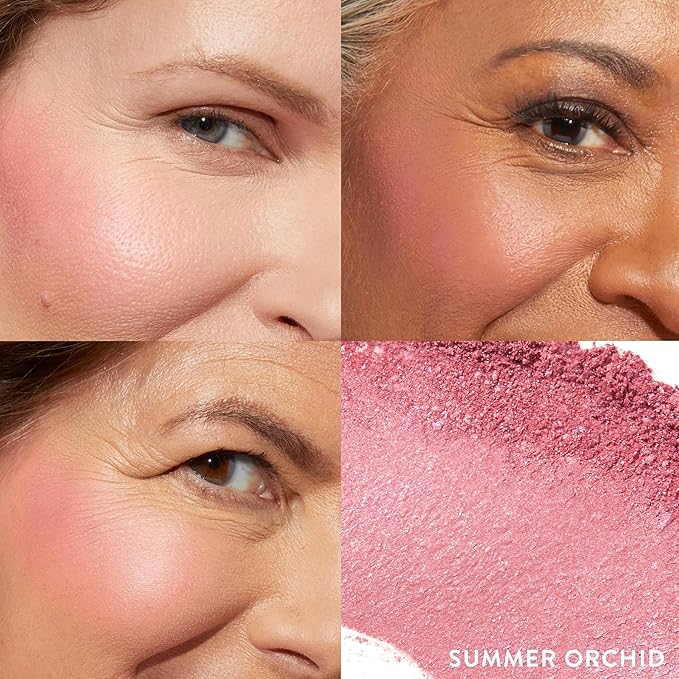 LAURA GELLER NEW YORK Baked Blush-n-Brighten Marbleized Blush for Cheeks - Summer Orchid - Natural Finish - Buildable Color-Velvo Beauty