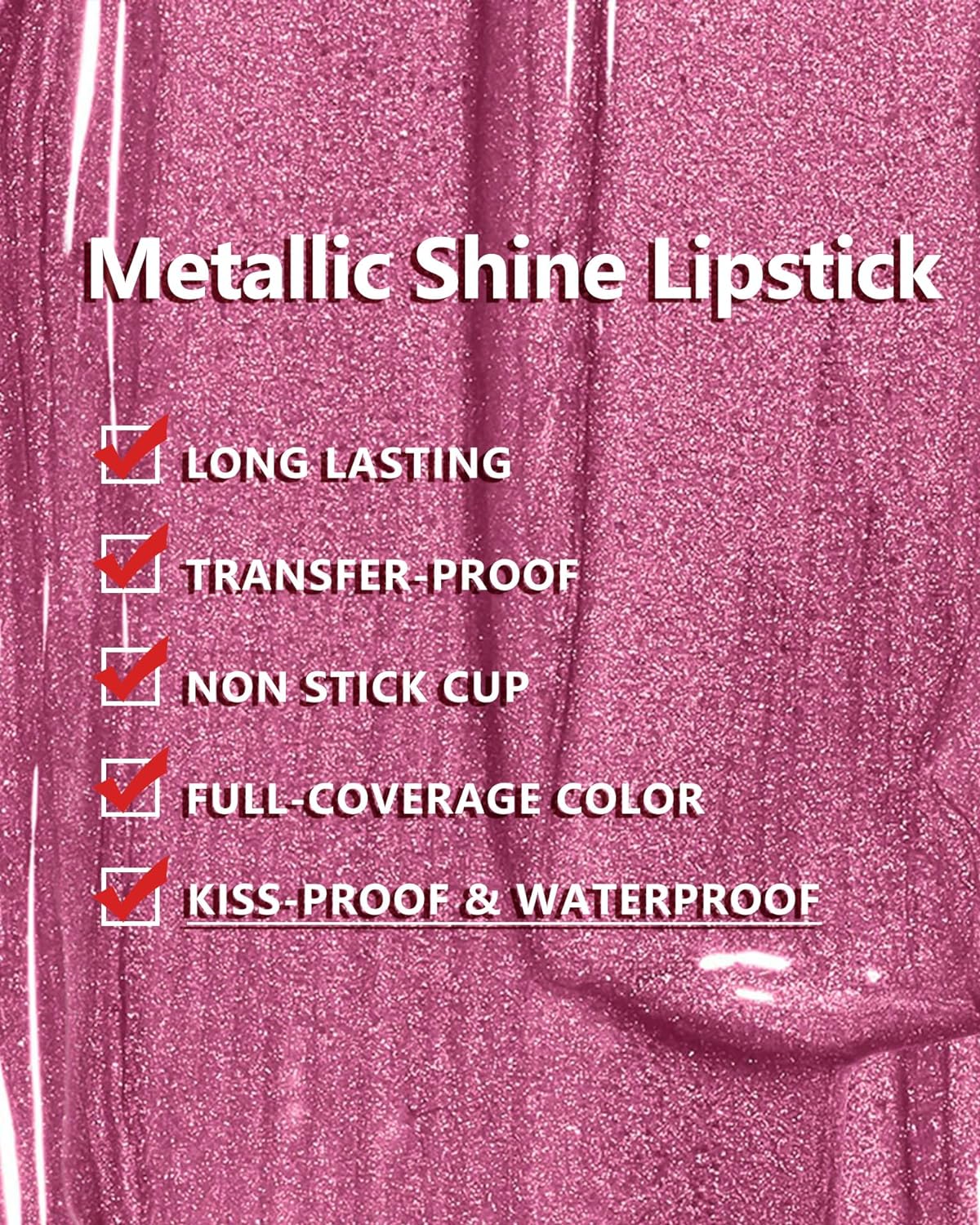 MAKI YIKA Metallic Lipsticks Long Lasting Brown Lipstick for Women, High Shine Glitter Lipstick No Smudge Transferproof iquid Lip Gloss (BR09 Celebration)-Velvo Beauty