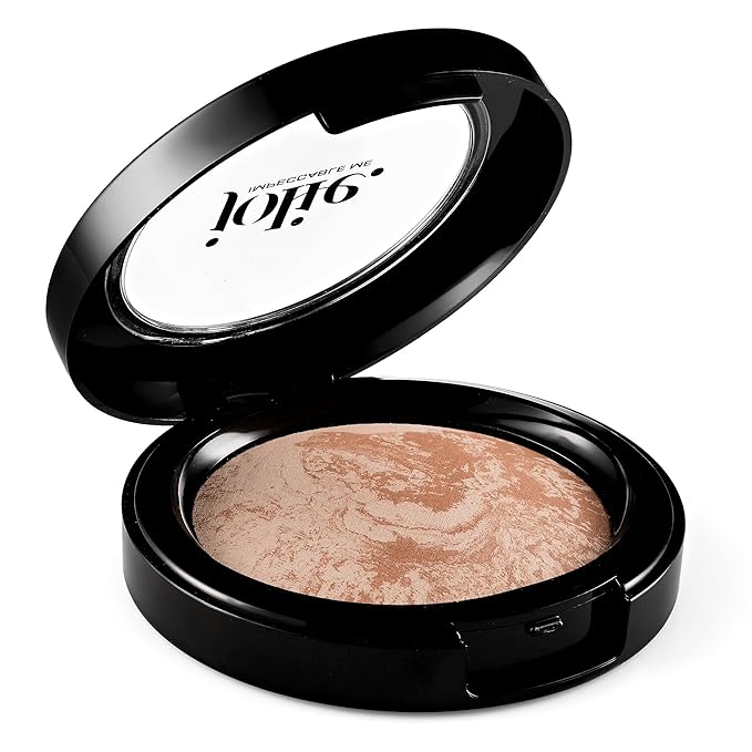 Jolie Marbleized Baked Finishing Powder Bronzer, Highlighter (Matte Bronze)-Velvo Beauty
