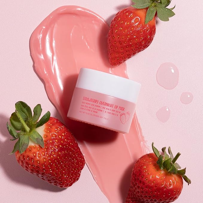 W7 Sweet Dreams Overnight Lip Mask Trio - Strawberry, Apple & Grapefruit Flavor 3 Pack - Vitamin E, Aloe Vera and Grape Seed Oil - For Hydrated, Full Looking & Irresistible Lips-Velvo Beauty
