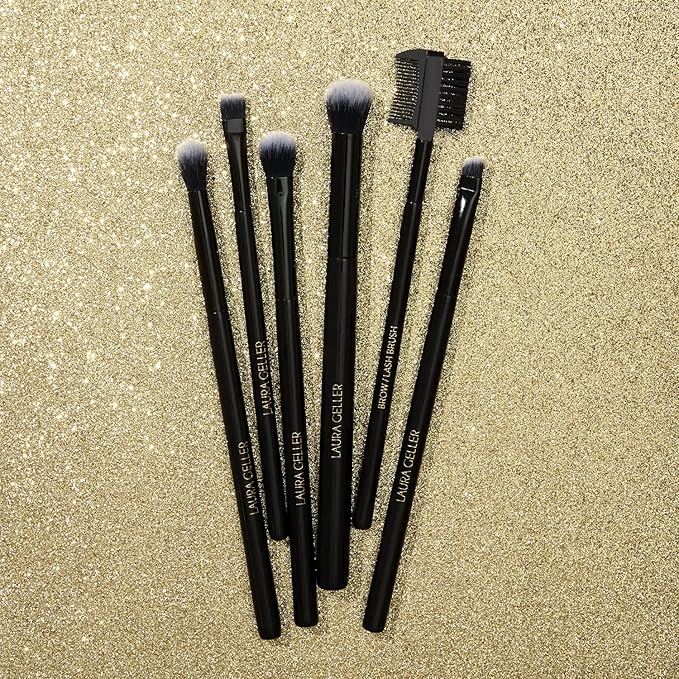 LAURA GELLER NEW YORK All-Over Eye Shadow Brush, Black Wooden Handle-Velvo Beauty