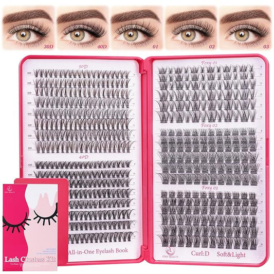 Lash Clusters - Wispy Lash Clusters For Natural Look 8-16MM 536Pcs Eyelash Clusters D Curl Individual Lashes for DIY Lash Extension Kit-Velvo Beauty