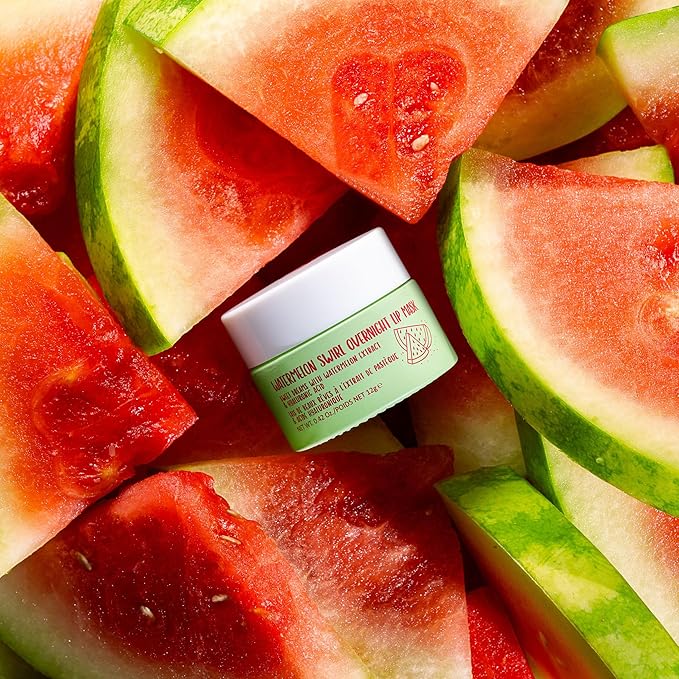 W7 Sweet Dreams Overnight Watermelon Swirl Lip Mask - Watermelon Fruit Extract & Hyaluronic Acid - For Hydrated, Full Looking & Irresistible Lips-Velvo Beauty
