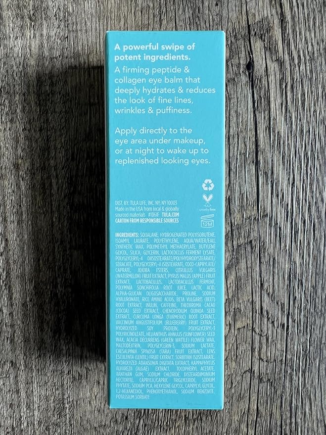 TULA 24-7 Power Swipe Hydrating Eye Balm | Dark Circle Treatment, Instant Brightening, Portable | 0.23oz-Velvo Beauty