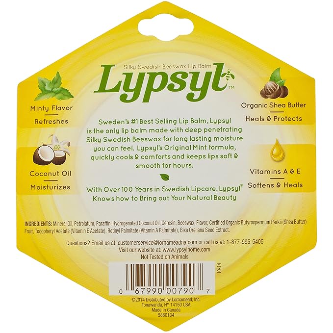 Lypsyl Intense Protection Original Mint, Lip Balm 0.10 oz (3-Pack)-Velvo Beauty