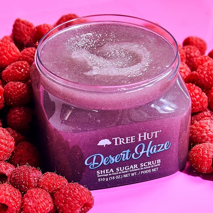 Tree Hut Desert Haze Shea Sugar Scrub | Exfoliating Body Scrub Removes Dead, Dry Skin for a Soft & Hydrated Feel | Nourishing Essential Body Care | 18 fl oz.-Velvo Beauty