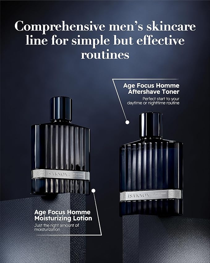 ISA KNOX Age Focus Homme (Premium Skincare Gift Set, 12.2fl oz) - Even Skin Tone & Wrinkle Care. Toner and Lightweight Moisturizer Set , Niacinamide, Adenosine | Korean Skincare,-Velvo Beauty