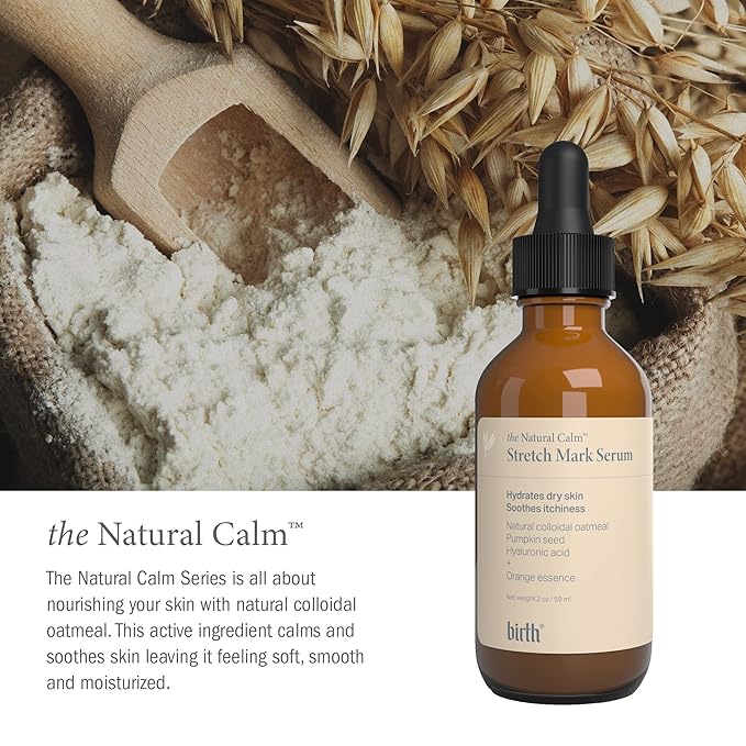 Birth Skincare Stretch Mark Serum for Pregnancy and Postpartum. Natural and safe for sensitive skin and all skin types. 𝐌𝐚𝐝𝐞 𝐢𝐧 𝐂𝐚𝐧𝐚𝐝𝐚, 2oz | 59 ml-Velvo Beauty