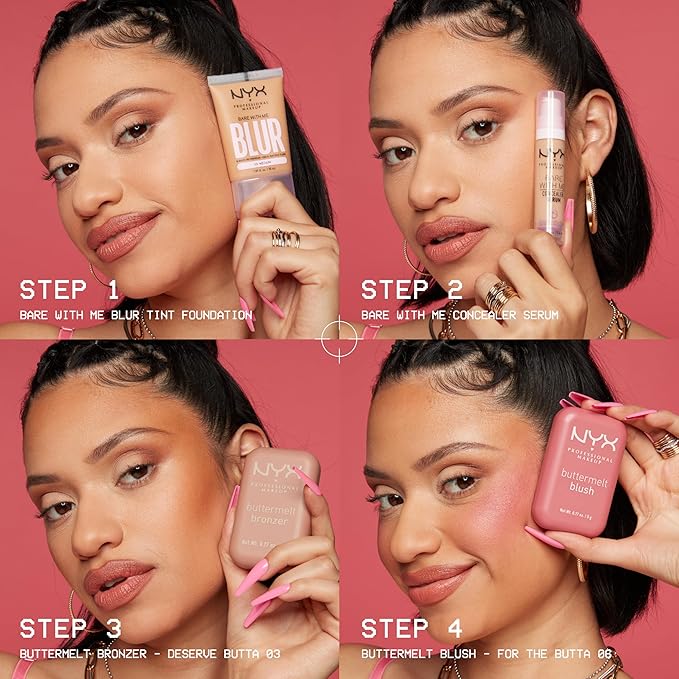 NYX PROFESSIONAL MAKEUP Buttermelt Powder Blush, Fade and Transfer-Resistant Blush, Up to 12HR Make Up Wear, Vegan Formula - Butta With Time-Velvo Beauty