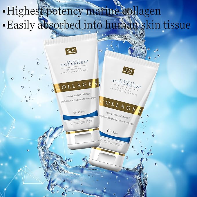 Pure Bioactive Anti-Aging Collagen Repair Hand Cream - Hypoallergenic Moisturizing Lotion, Dry Skin Relief, All Skin Types, 150 ml-Velvo Beauty