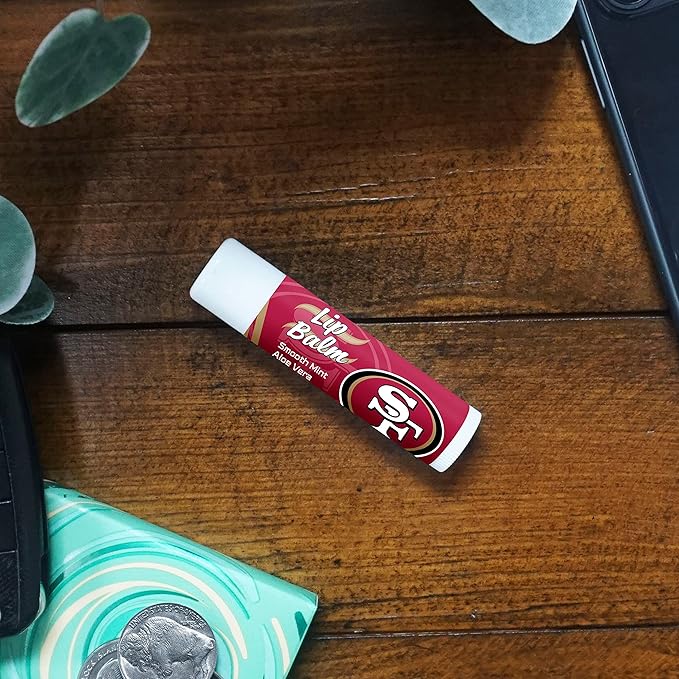FANMATS 34738 San Francisco 49ers Smooth Mint SPF 15 Lip Balm-Velvo Beauty