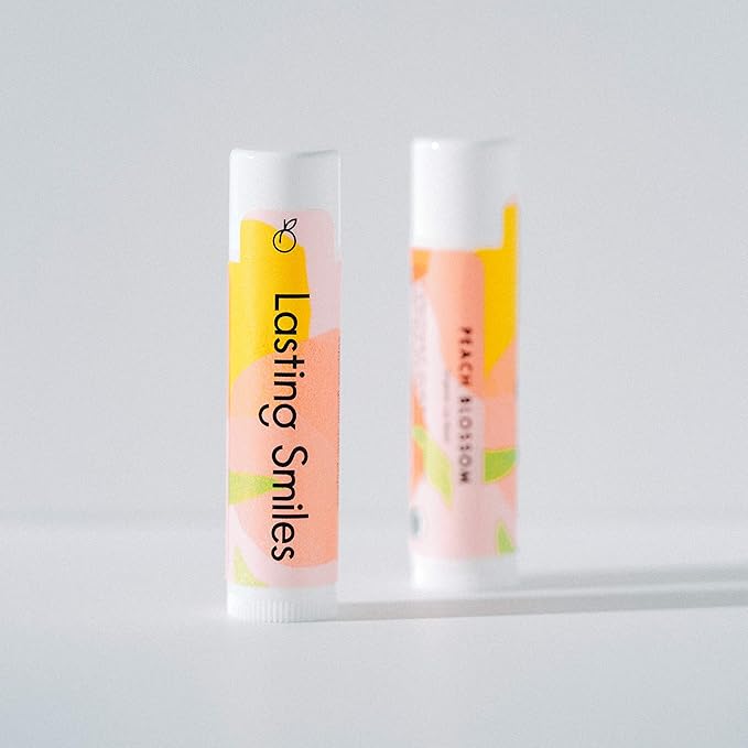Organic Lip Balm - Peach Blossom 4 Pack - Same Day Therapy for Chapped Lips - Best Lip Balm for Soft Lips-Velvo Beauty