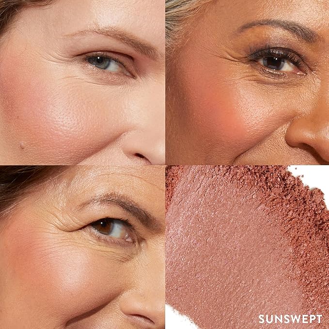 LAURA GELLER NEW YORK Baked Blush-n-Brighten Marbleized Blush - Sunswept - Creamy Lightweight - Satin Finish-Velvo Beauty