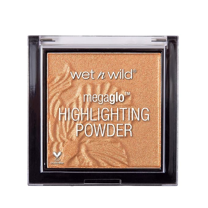 wet n wild MegaGlo Highlighting Powder, Highlighter Makeup, Shimmer Glow, Deep Gold Awesome Blossom-Velvo Beauty