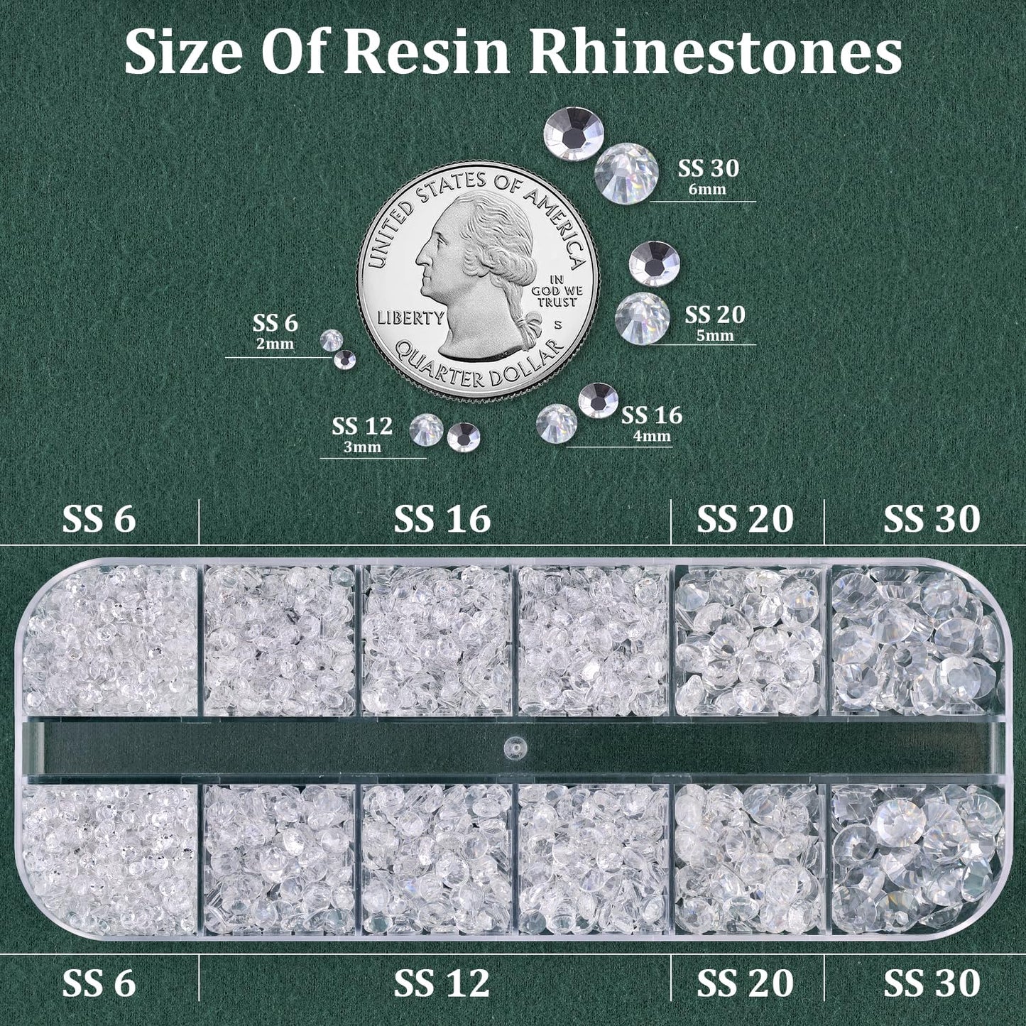 Resin Rhinestones for Crafting with B7000 Jewelry Glue, 1 Box Transparent Flatback Crystals with 3Pcs 10ml Glue for Bedazzling Crafts DIY Nail Art Makeup，Non Hotfix Gems for Clothing Shoes-Velvo Beauty