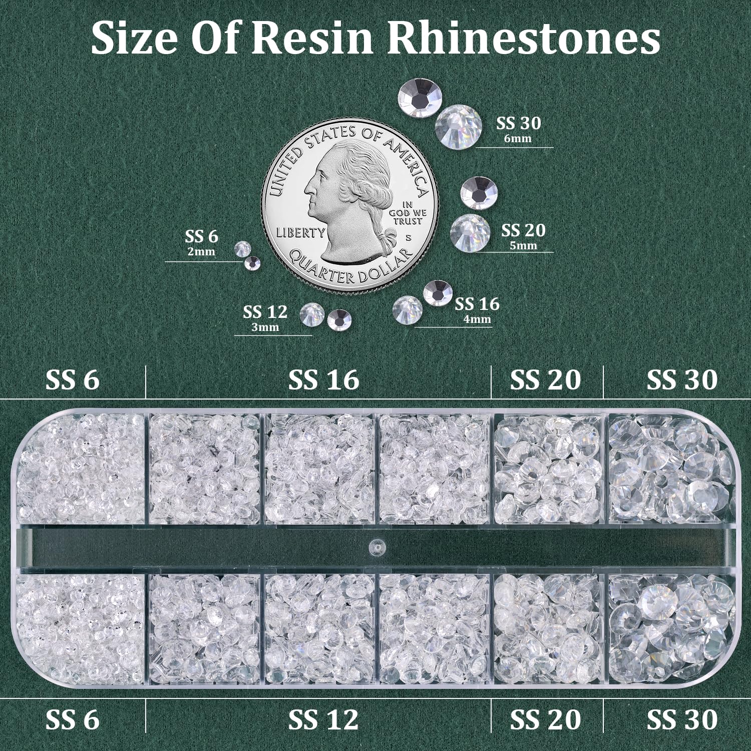 Resin Rhinestones for Crafting with B7000 Jewelry Glue, 1 Box Transparent Flatback Crystals with 3Pcs 10ml Glue for Bedazzling Crafts DIY Nail Art Makeup，Non Hotfix Gems for Clothing Shoes-Velvo Beauty