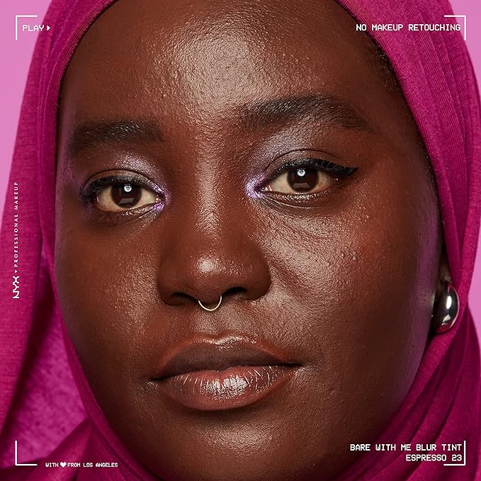 NYX PROFESSIONAL MAKEUP Bare With Me Blur Skin Tint Foundation Make Up with Matcha, Glycerin & Niacinamide - Espresso-Velvo Beauty