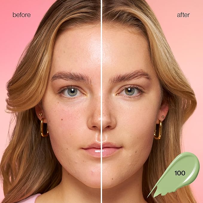 Revlon Glimmer Correcting Concealer, Liquid Under Eye Makeup, Made with Caffeine, Vitamin C, & Stevioside, 100 Green, 0.3 fl oz-Velvo Beauty