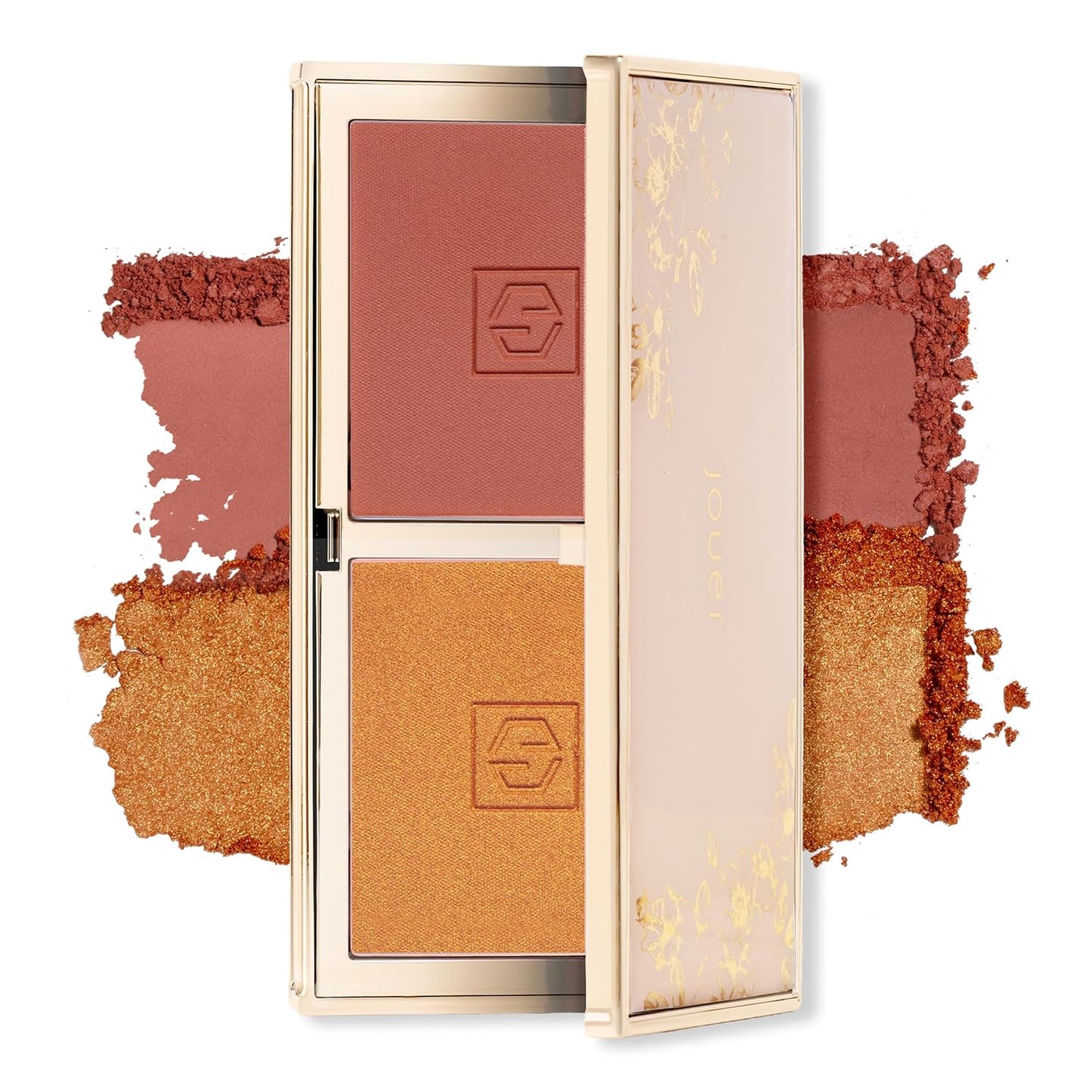 Jouer Blush Bouquet Duo 2 Shade Blush Palette High Pigment Powder Natural Flush Beauty Cosmetics Vitamin E Talc-Free Paraben, Gluten & Cruelty Free-Velvo Beauty