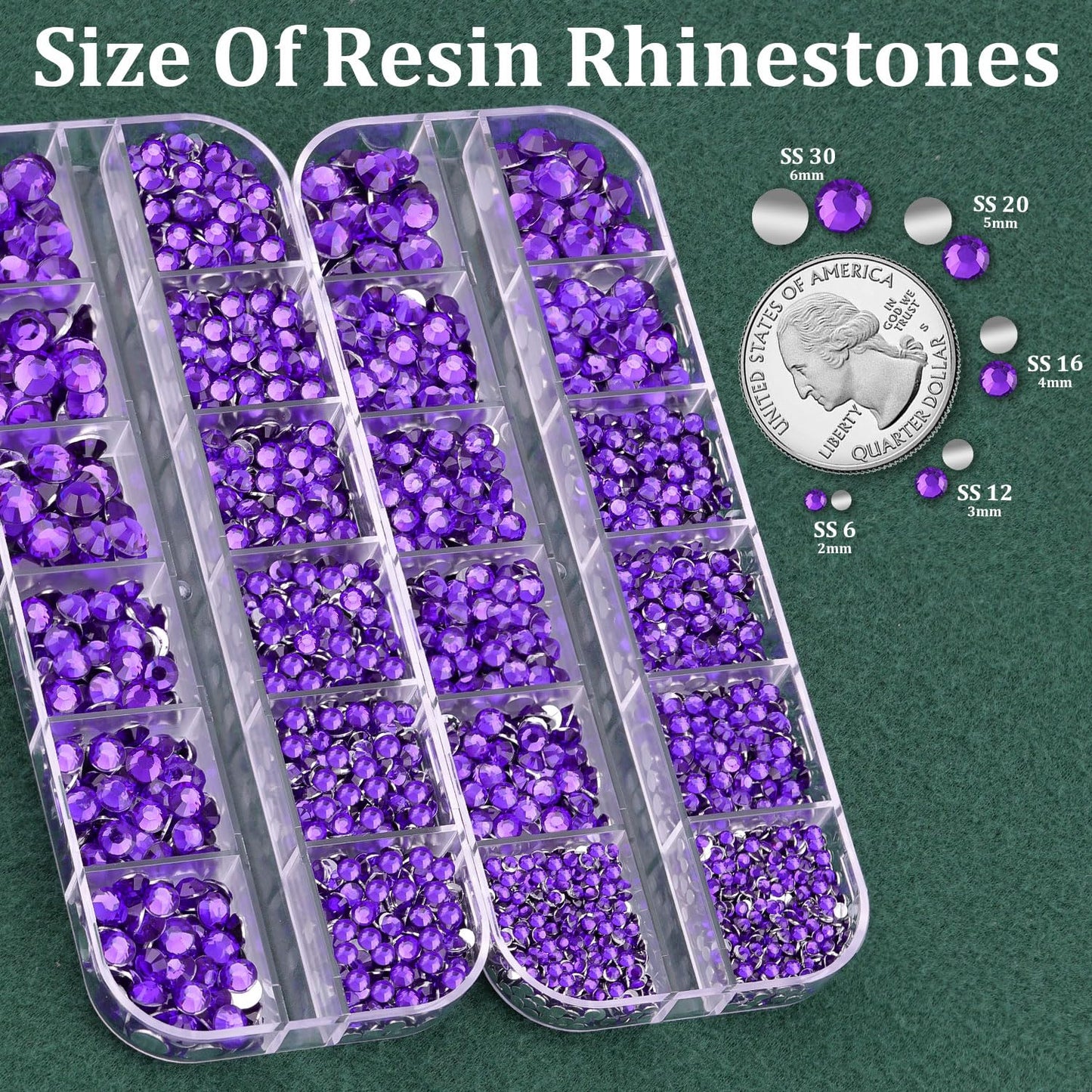 Resin Rhinestones for Crafting with B7000 Jewelry Glue, 2 Boxes Blue Purple Flatback Crystals with 3Pcs 10ml Glue for Bedazzling Crafts Nail Art Makeup，Non Hotfix Gems for Clothing Shoes-Velvo Beauty