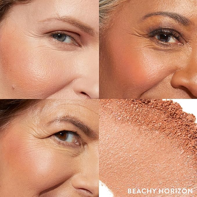 LAURA GELLER NEW YORK Baked Blush-n-Brighten Marbleized Blush for Cheeks - Beachy Horizon - Natural Finish-Velvo Beauty