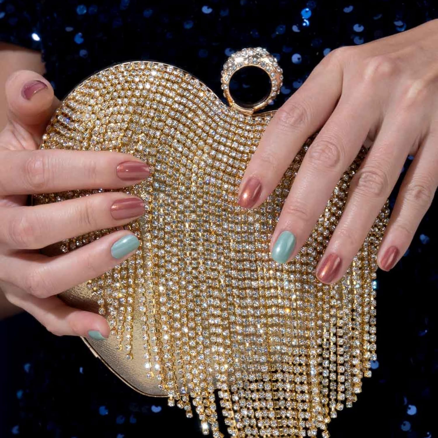 essie gel couture long-lasting nail polish, vegan, be dazzled, rose, multi-faceted, 0.46 fl oz-Velvo Beauty