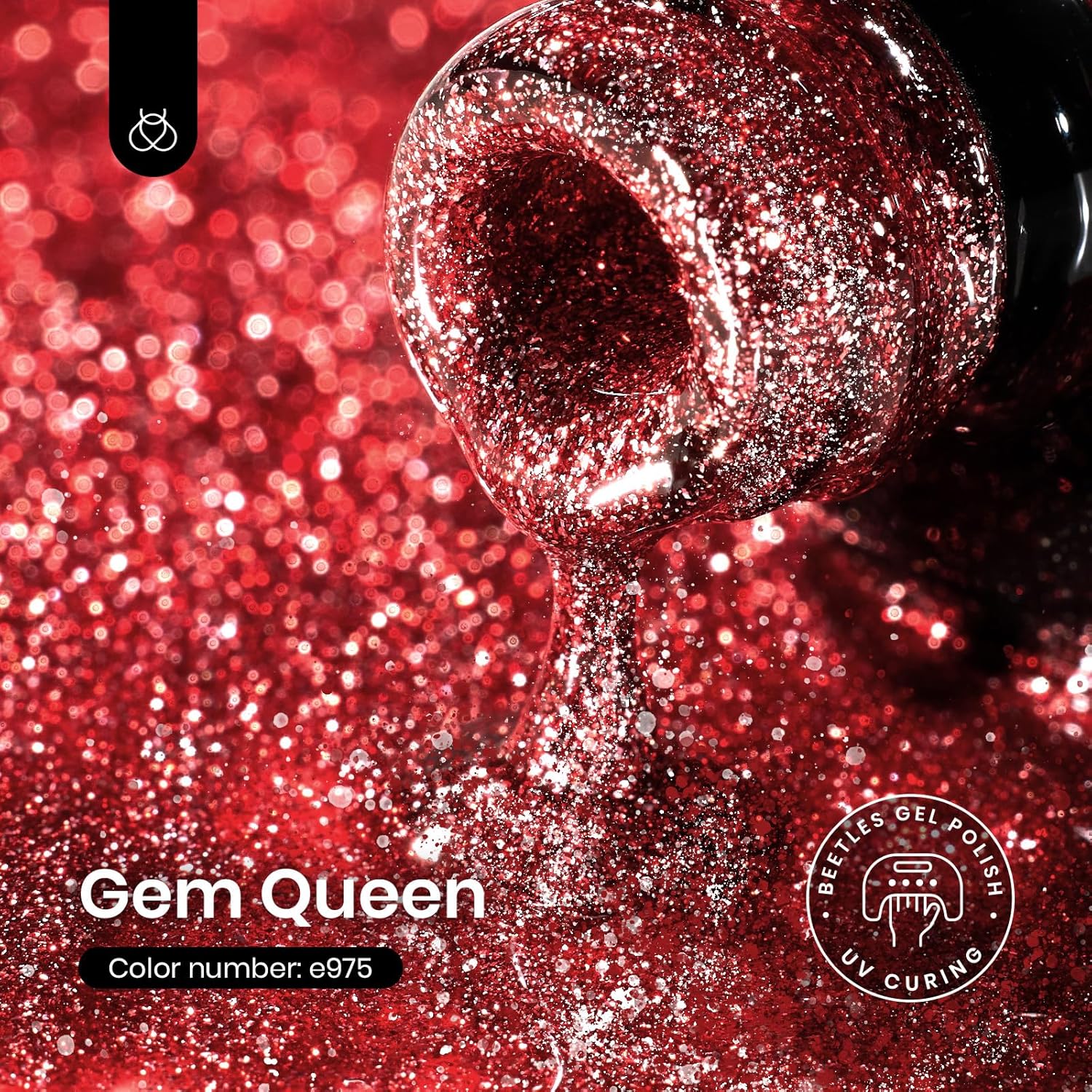 Beetles Red Cat Eye Gel Nail Polish, 15ml Glitter Nail Polish with Magnet Gel Soak Off UV LED Nail Lamp Reflective Nail Art DIY Home Manicure Design Gift for Women-Velvo Beauty