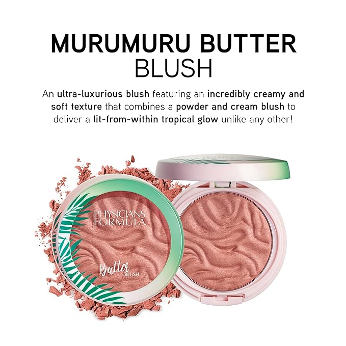 Physicians Formula Murumuru Butter Blush Makeup Powder, Saucy Mauve, Dermatologist Approved, Vegan-Velvo Beauty