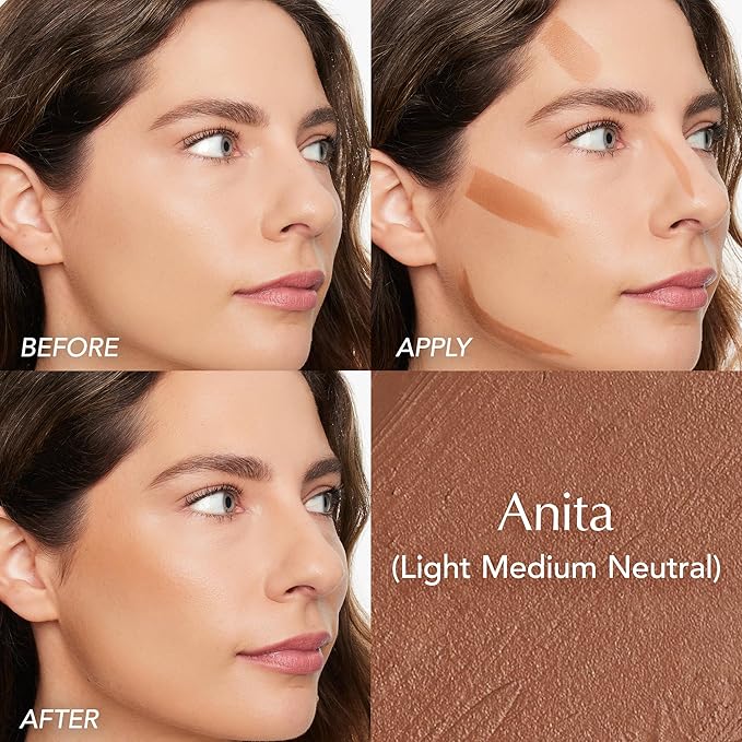 Thrive Causemetics Triple Threat Color Stick: Cream Bronzer & Contour Stick with Vitamin E, Evening Primrose Oil, Waterproof Smudge Proof Face Makeup, Anita (Light Medium Neutral)-Velvo Beauty