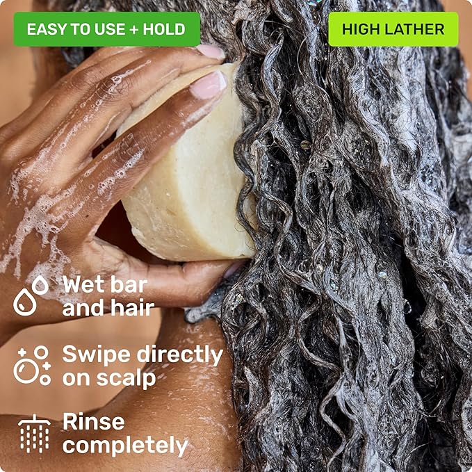 Ethique Scalp Health Shampoo Bar for itchy, dry, flaky scalps with Oatmeal - Plastic-Free, Vegan, Cruelty-Free, 3,88 oz - Formerly Heali Kiwi-Velvo Beauty