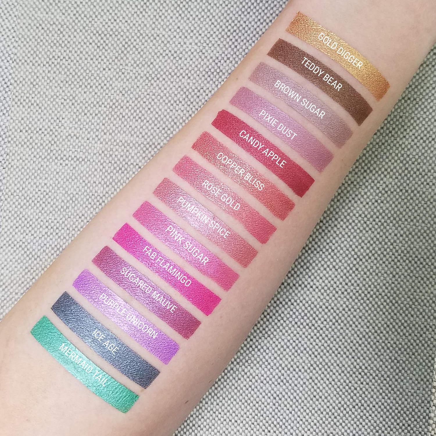 Aromi Metallic Liquid Lipstick | Long-lasting, Smear, Smudge, + Transfer Proof, Waterproof, Light, Baby Pink Lip Color with Shimmery Finish, Paraben + Phthalate Free (Pink Sugar)-Velvo Beauty